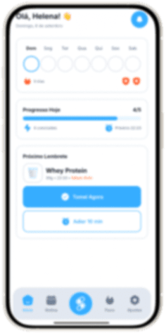 Tela do aplicativo Suplio em execução no iPhone
